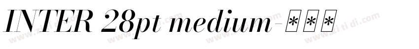 INTER 28pt medium字体转换